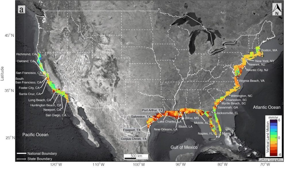 Sinking U.S. coastal cities 324